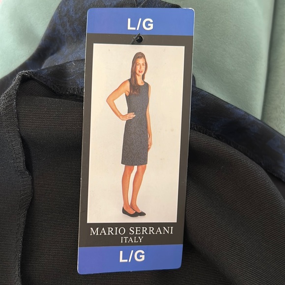 NWT Mario SERRANI Italy Sz L/G Modern Fit Unlined Sleeveless Shift Dress - Picture 5 of 9
